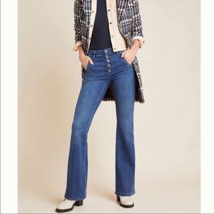 Pilcro and Letterpress by Anthropologie High Rise Trouser Bootcut Jeans